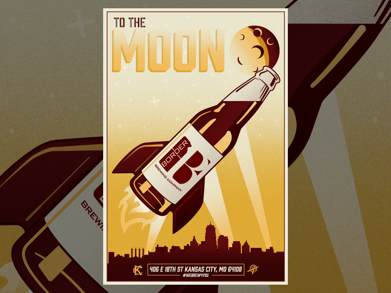 To The Moon brewery brewing brew border rocket bottle beer moon the to