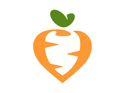 LOVE CARROT LOGO carrot carrot logo illustration logo love love logo modern logo simple logo vegan