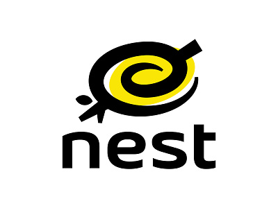 MODERN NEST LOGO illustration logo modern nest nest logo simple simple nest