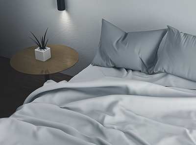 Bed fabric simulation and visualisation 3d modeling 3d rendering autodesk maya bed bedroom fabric fabrics marvelous designer simulation visualization