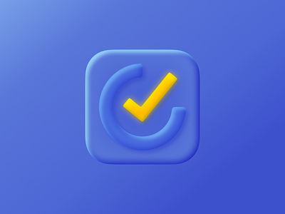 TickTick 3D-ish Icon application branding design icon illustration logo macos big sur product design ticktick ui web
