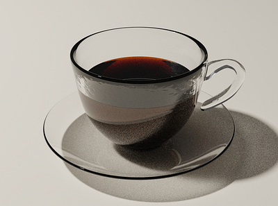 3D Coffee Glass Cup | Blender 3d art blender coffee cup