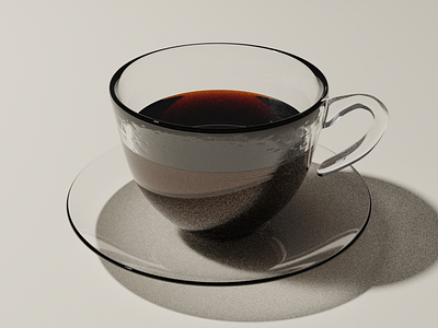 3D Coffee Glass Cup | Blender