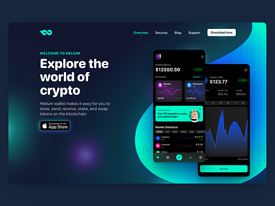Crypto App Landing Page (Concept) concept crypto exploration hero landing page mobile app