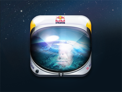 Red Bull Stratos iOS Icon baumgartner bull felix helmet icon ios ipad iphone photoshop red space