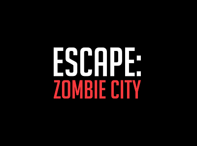 Escape: Zombie City Logo branding design logo