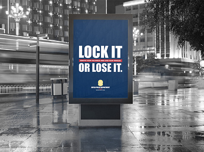 Lock it or Lose It - Crime Prevention Campaign branding icon logo