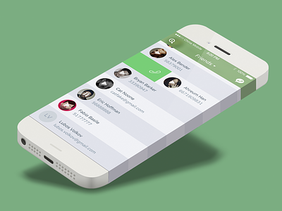 Messaging App - Friends w/ iPhone 6 app contacts friends interface ios7 listener