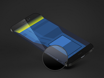 Flat Flashlight on iPhone 6 app concept flashlight flat interface ios7 iphone6