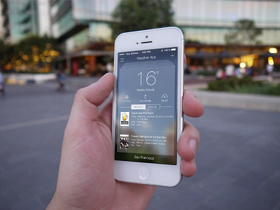 New Weather App app city event falt interface ios7 meetup ui weather