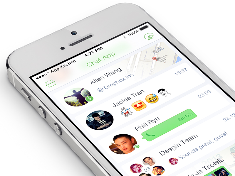 New Chat App@2x designed by Allen Wang. 