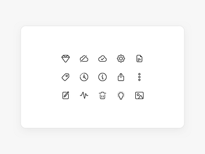 16px icons for a note-taking app