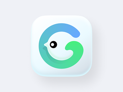 G + Bird = Grow App Icon app icon icon ios app logo