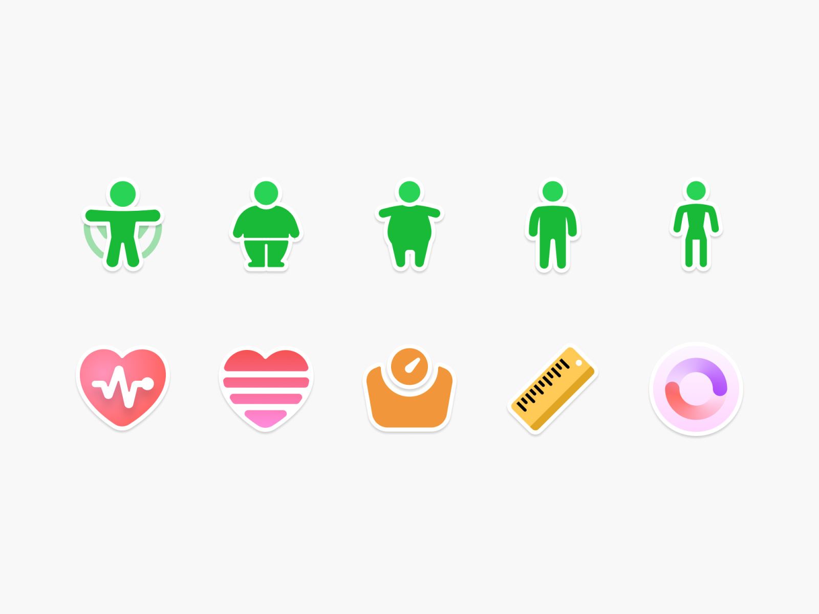 Body Metrics Icons by Allen Wang on Dribbble 