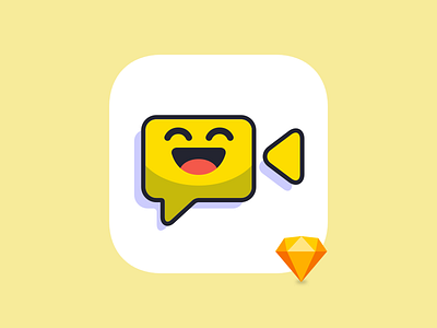 Facechat - Video Chat SDK Logo chat emoji facechat facetime freebie live sketch video videochat