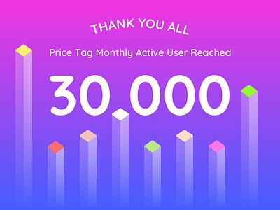 30,000 MAU REACHED application apps celebrate data mau milestone pricetag