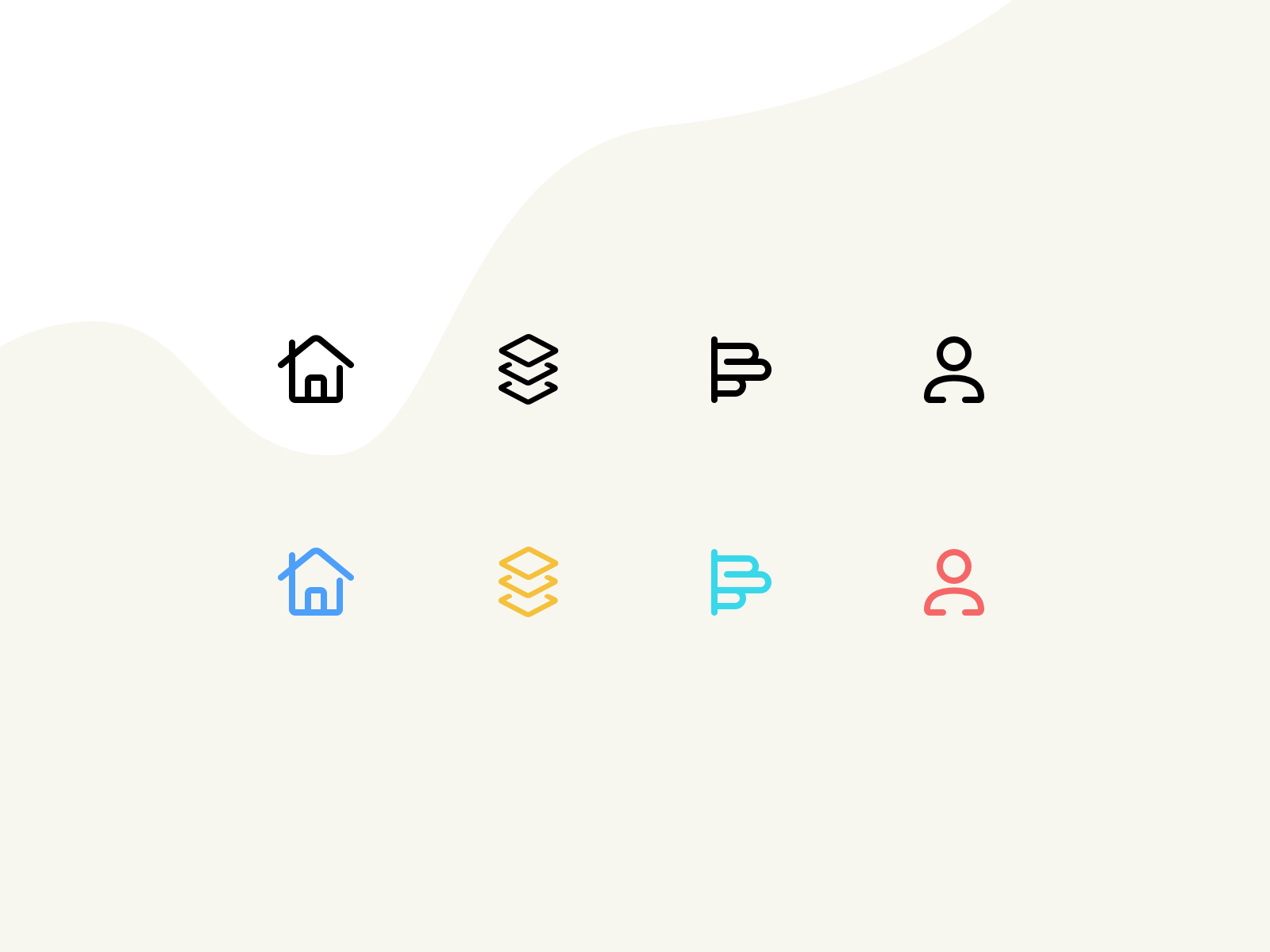 Tabbar icons for mini program by Allen Wang on Dribbble
