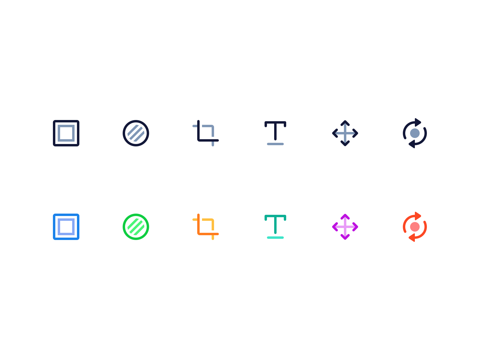 Icons for photo editing. by Allen Wang on Dribbble