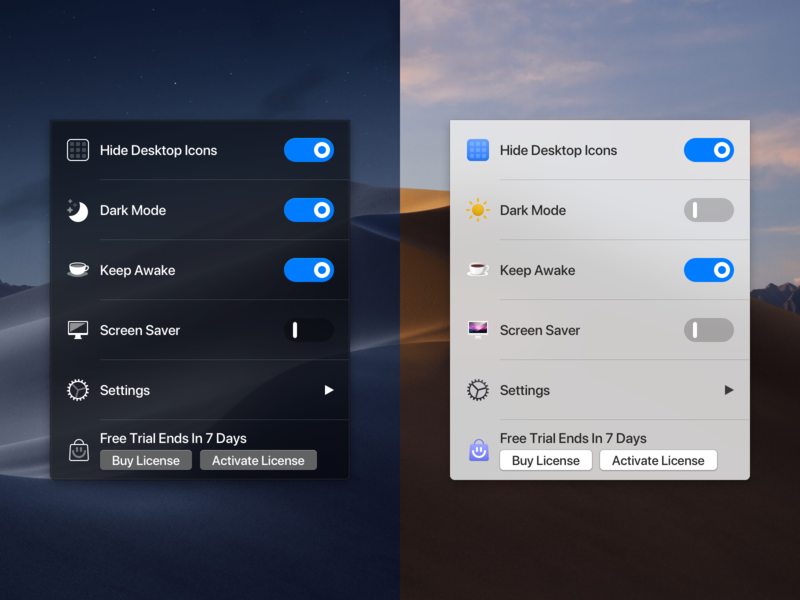 One Switch - Dark & Light dark app light macapp menubar oneswitch