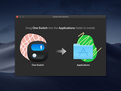 Just Drag to Install drag and drop drag drop install installation mac app mac icon oneswitch