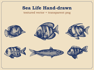 Fish Hand Drawn Stipple animal decoration design doodle drawing drawn fish food fresh hand icon marine nature ocean restaurant salmon sea seafood sketch underwater