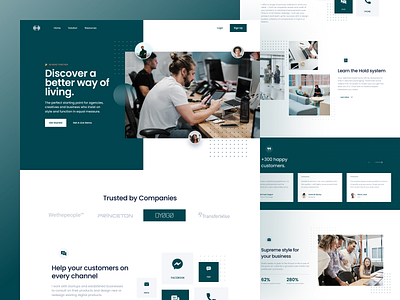 Hold Home Page by Can Tek on Dribbble