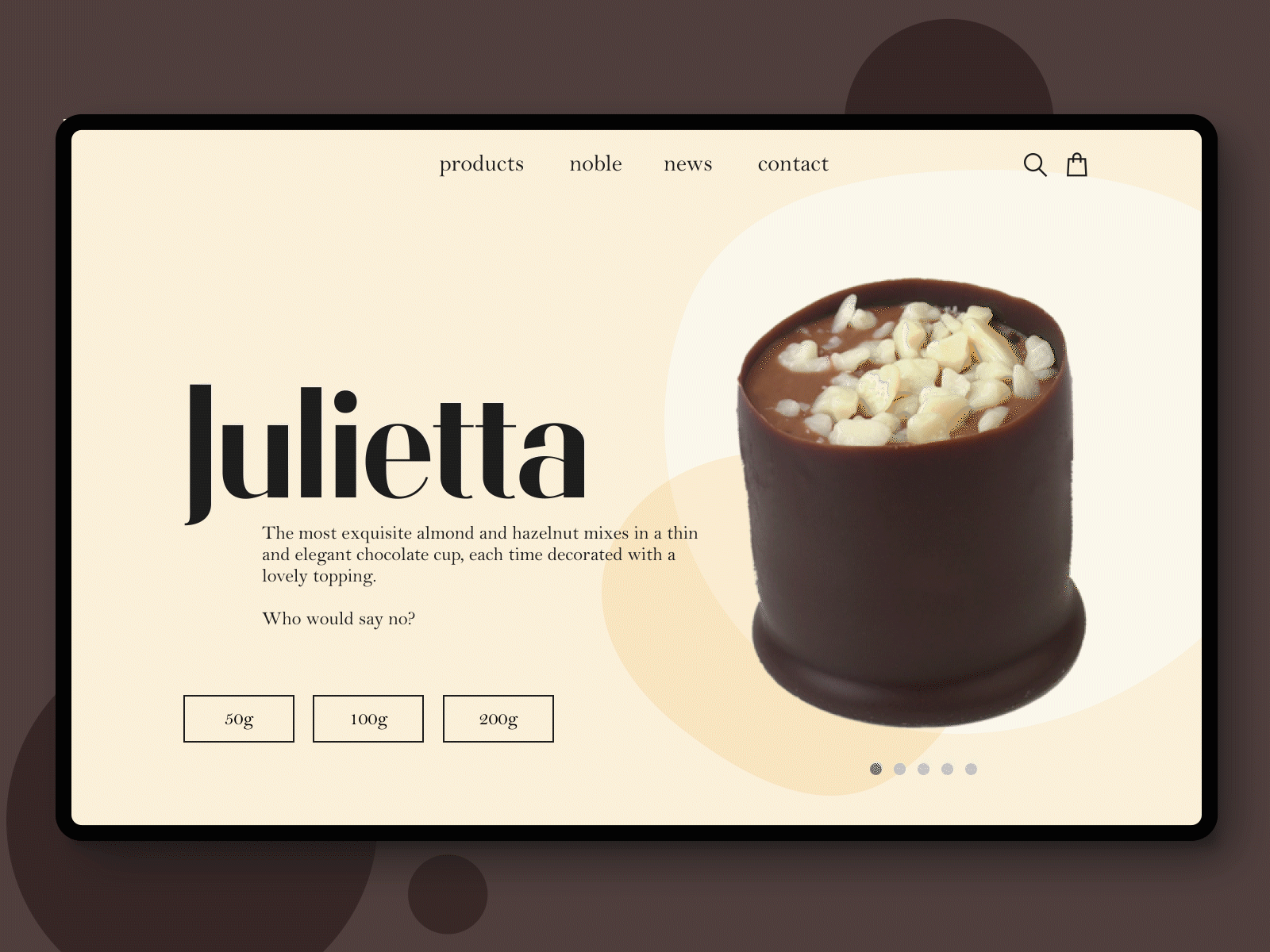 Chocolaterie Concept Idea chocolate clean ui design interface landing page simple ui web design website design