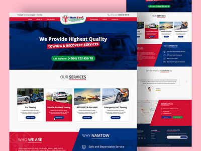 Towing & Recovery Services Company UI Design design designinspiration graphicdesignui landingpage towing ui uiinspiration userinterface webdesign webdesigner webdesigners websitedesign websitedesigner