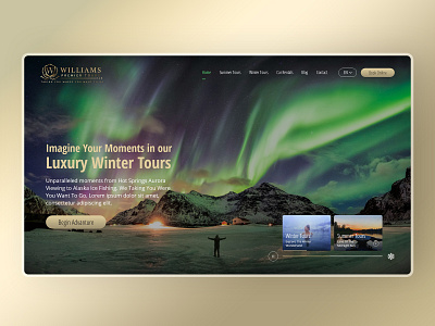 Tour Company UI Design alaska aurora gold luxury resort tour tourism tours ui uidesign