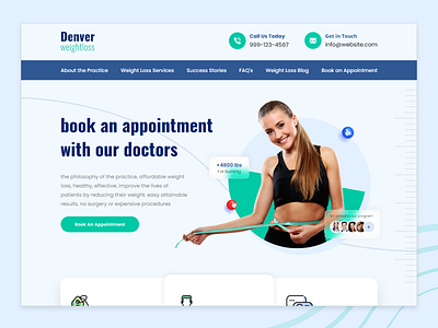 Weight Loss Clinic - UI Design lan landingpage ui uidesign webdesign