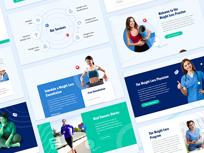 Weight Loss Clinic - Landing Page Sections landingpage ui uidesign uiinspiration webdesign