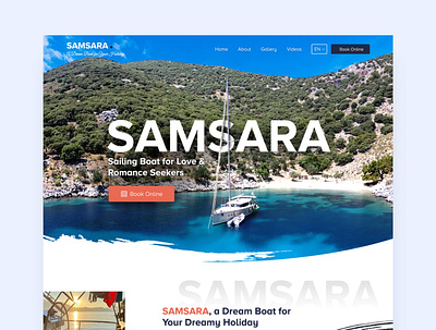 Boat Booking Website UI Design landingpage ui uidesign uiinspiration webdesign