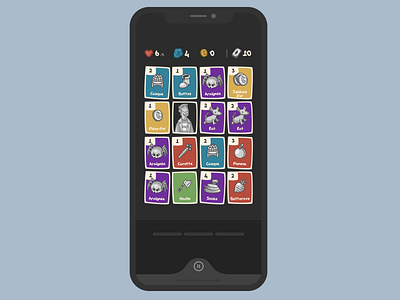 Endless card game cards design flat game game design hand drawn iphone iphonex minimalist mobile ui