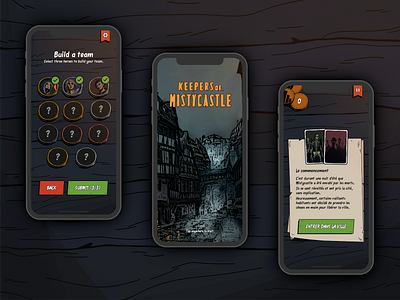 Keepers of Mistycastle 2 card card game design game game design illustration mobile ui ux