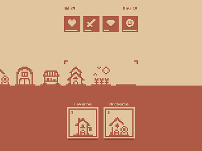 Minimalist pixelart city builder game