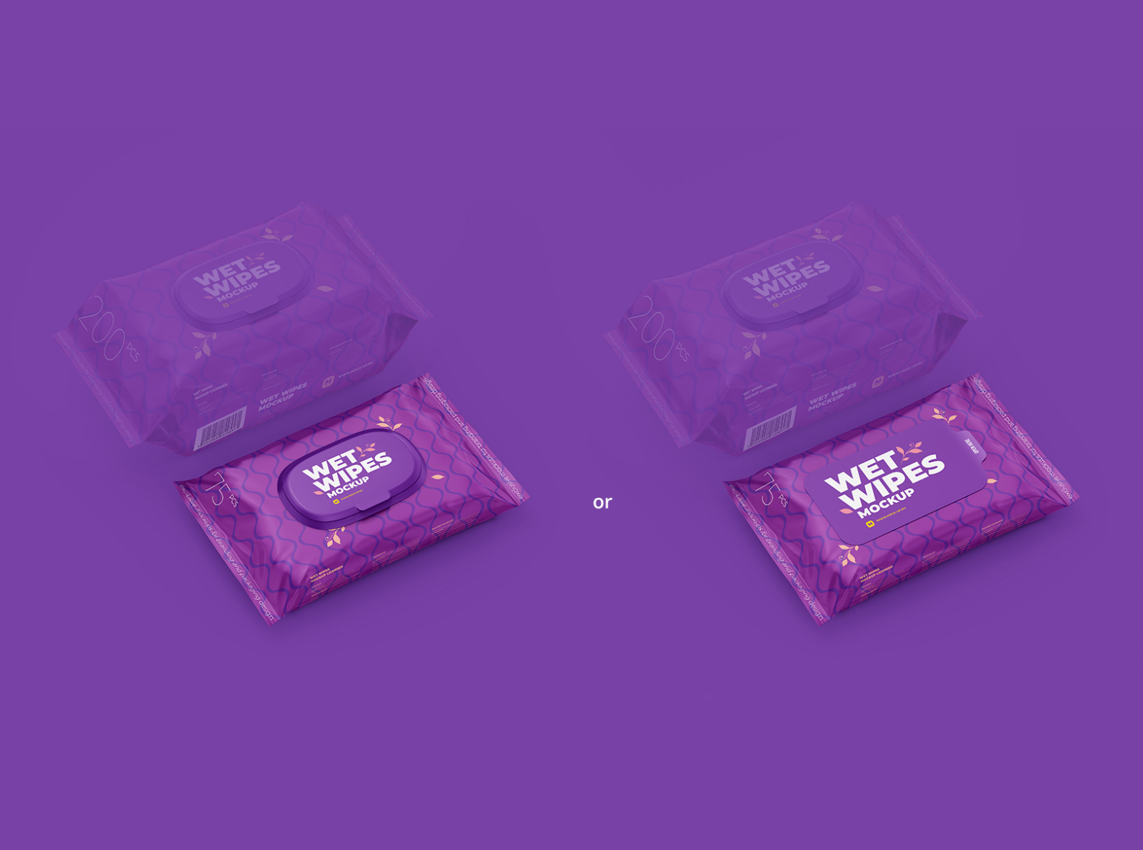 Download Wet Wipes Mockup, large and small packaging by Aleksey Volos on Dribbble