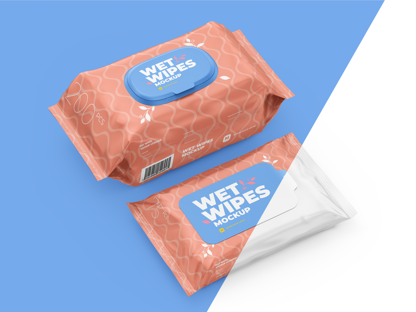 Wet Wipes Mockup, large and small packaging by Aleksey ...