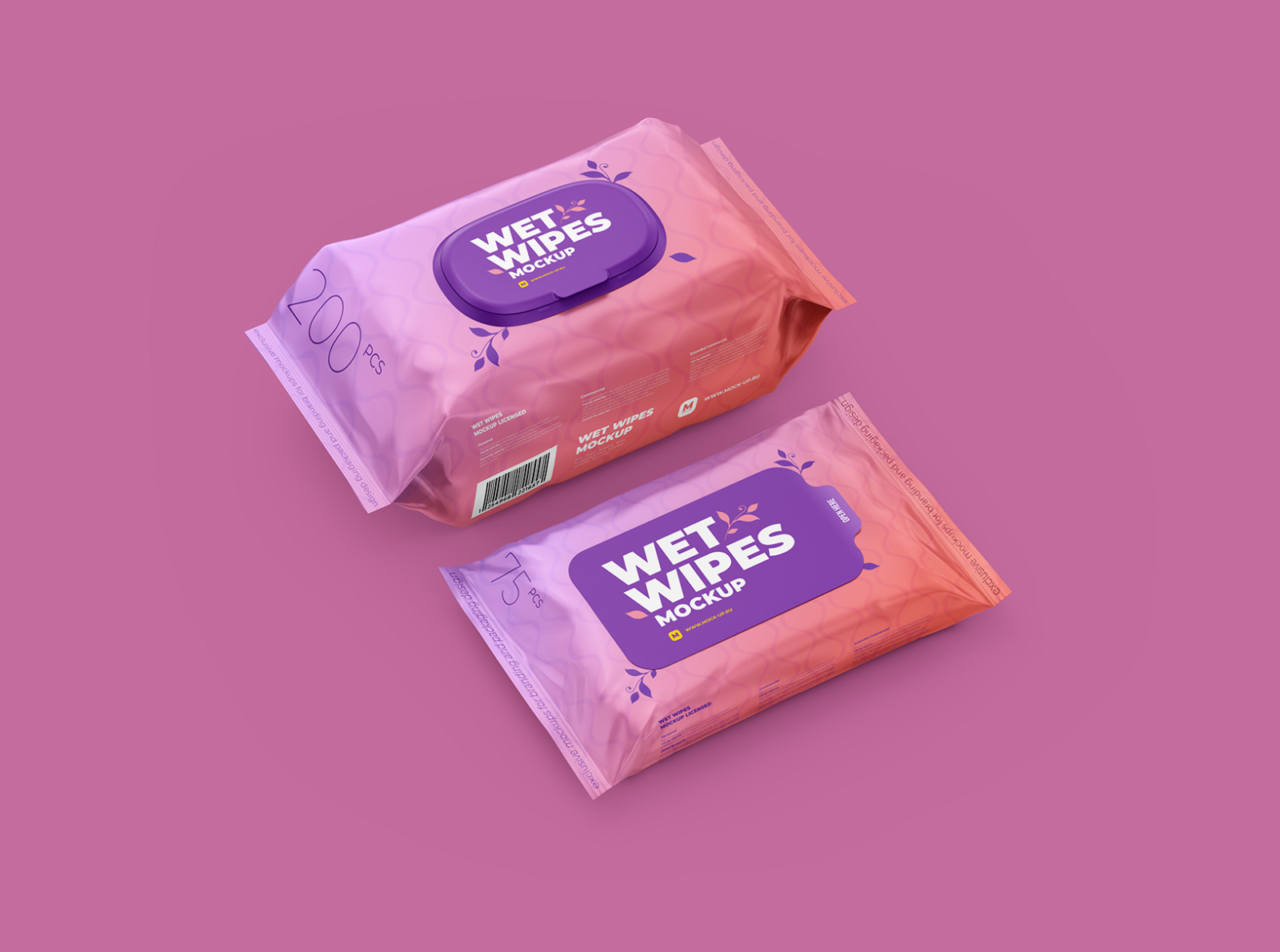 Download Wet Wipes Mockup Large And Small Packaging By Mock Up Ru On Dribbble PSD Mockup Templates