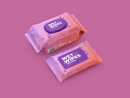 Wet Wipes Mockup, large and small packaging by Mock-up on Dribbble