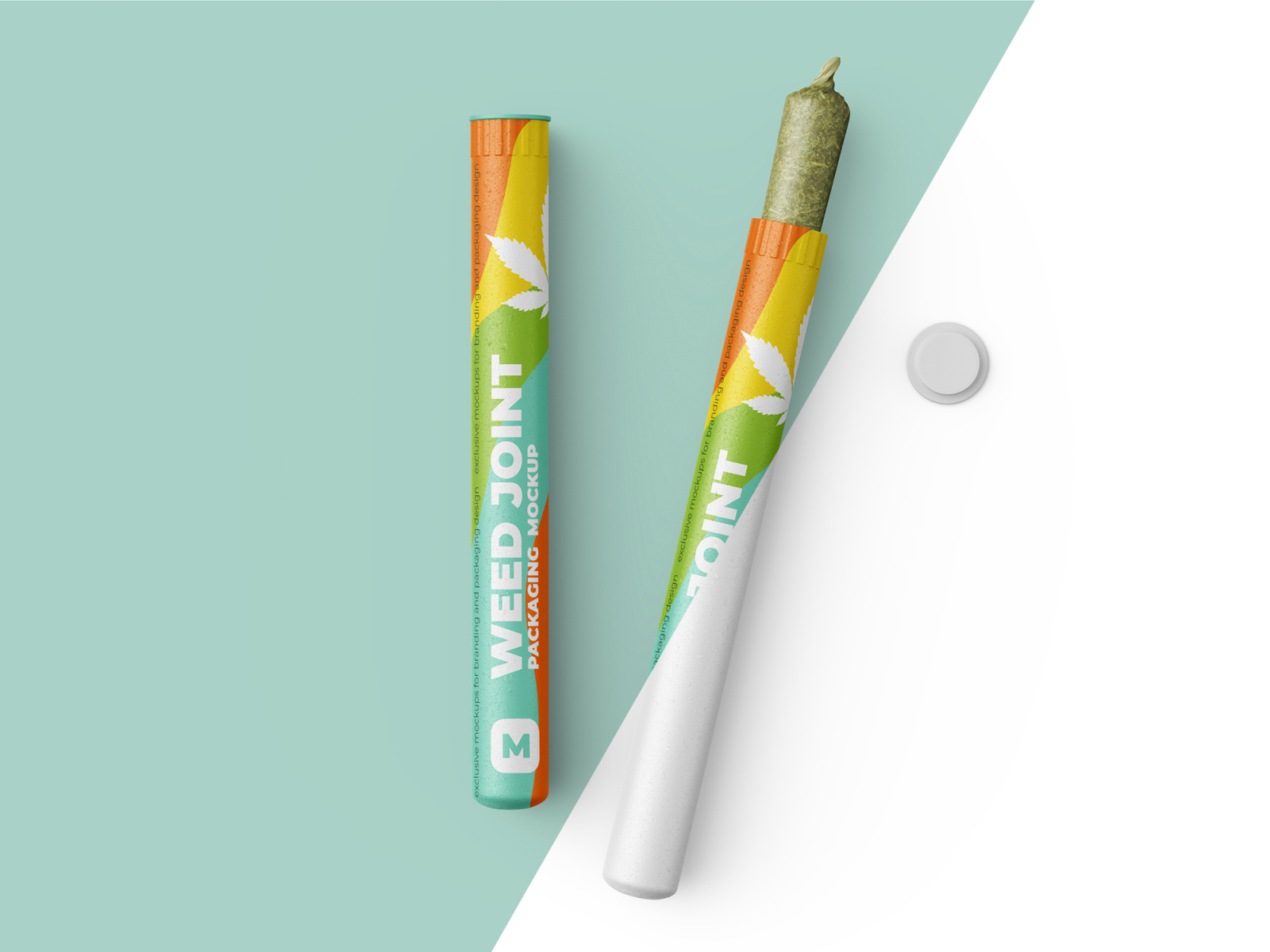 Download Weed Joint Pre Roll Tubes Mockup By Mock Up Ru On Dribbble