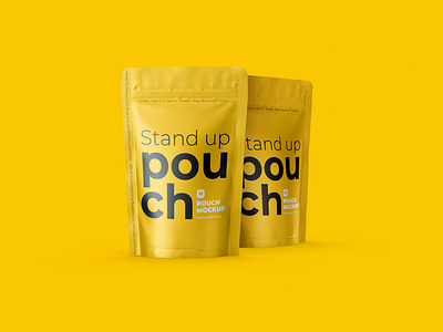 Download Stand Up Pouch Front And Half Side By Mock Up Ru On Dribbble