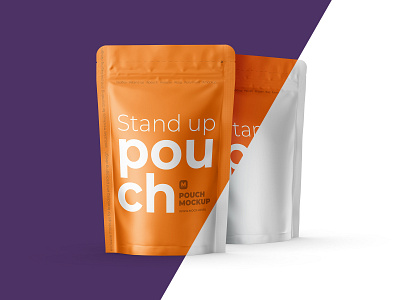 Download Stand Up Pouch Front And Half Side By Mock Up Ru On Dribbble