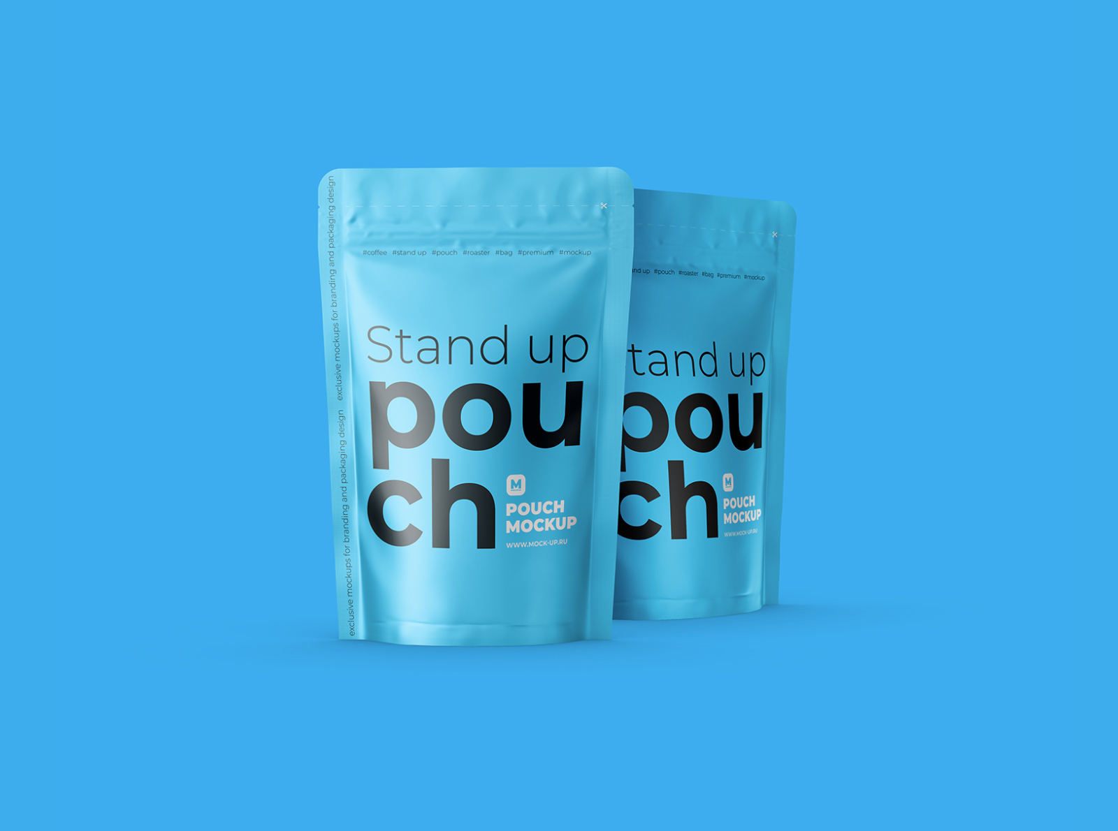 Stand Up Pouch Front and Half Side by Mock-up on Dribbble