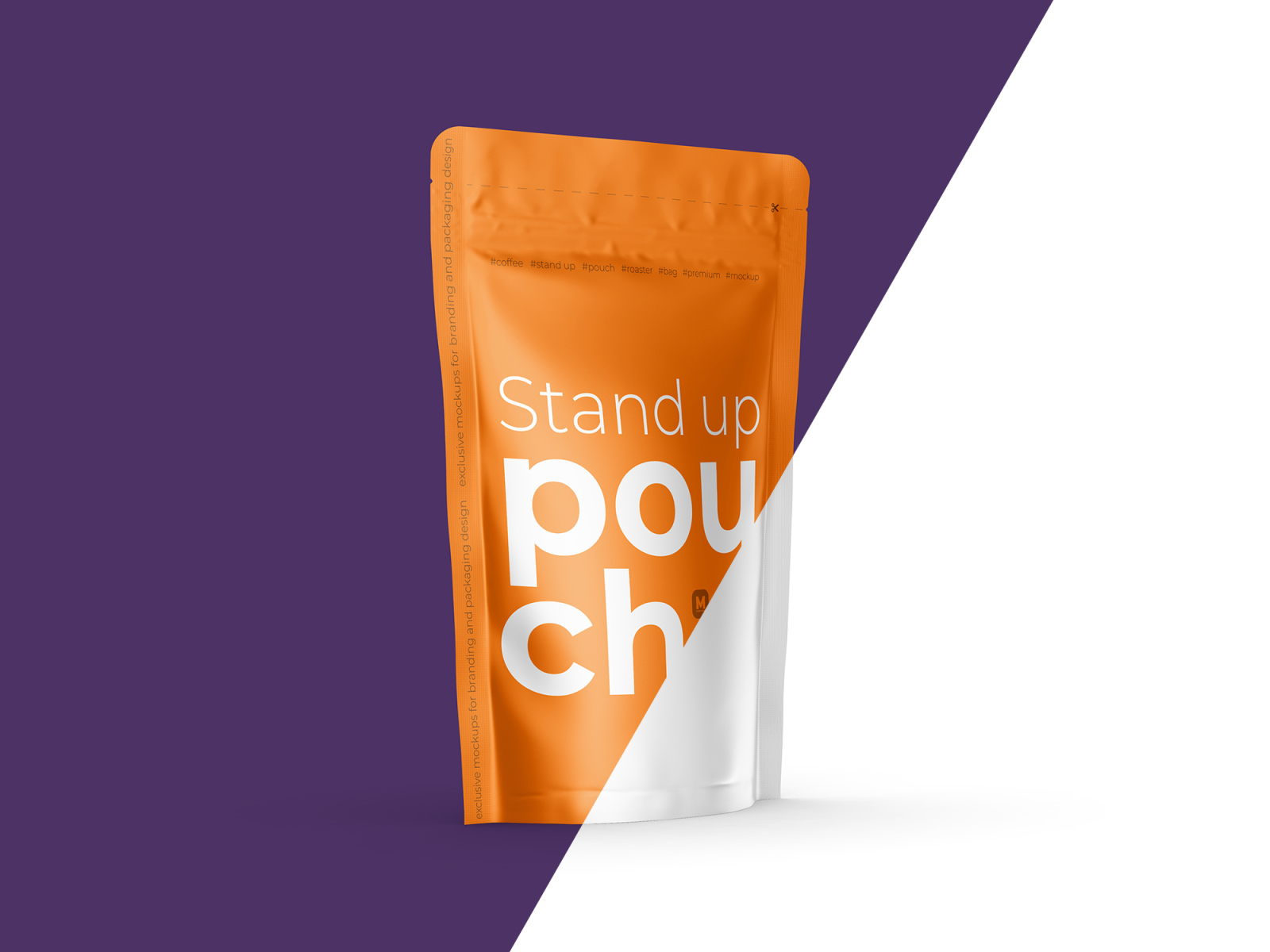 Download Stand Up Pouch Mockup Half Side View By Mock Up Ru On Dribbble