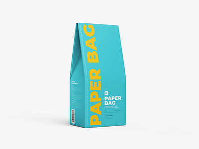 Download Paper Bag Mockup Half Side View By Mock Up Ru On Dribbble