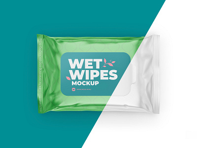 Wet Wipes Mockup. Top view