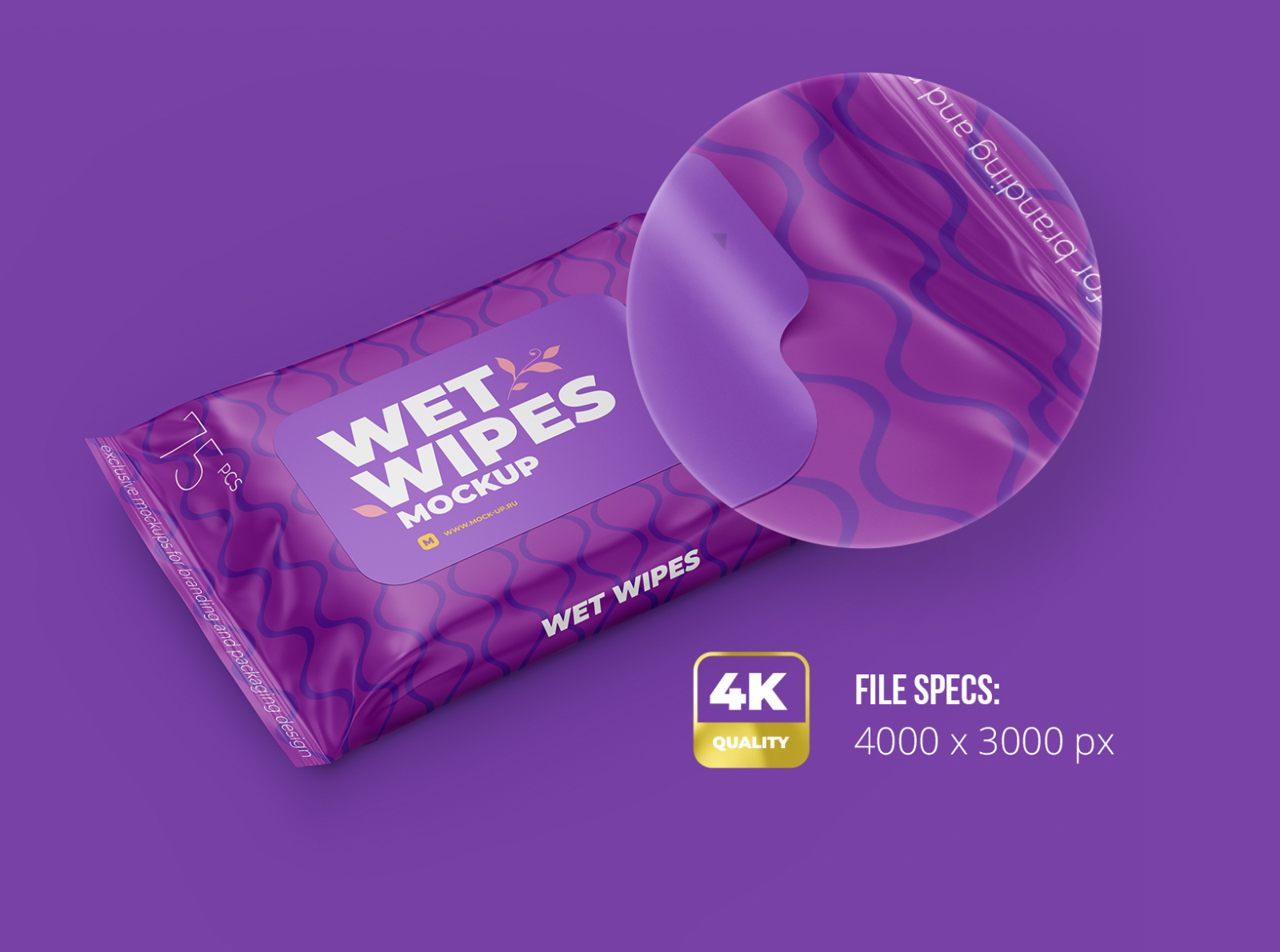 Download Wet Wipes Mockup. Angled view by Mock-up.ru on Dribbble