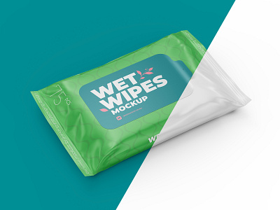 Wet Wipes Mockup. Angled view branding branding design concept design inspiration mockup mockup psd napkins packaging mockup psd