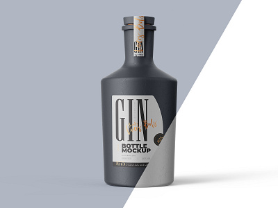 Gin Ceramic Bottle Mockup