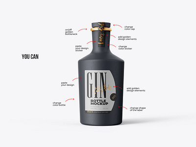 Download Gin Ceramic Bottle Mockup By Mock Up Ru On Dribbble